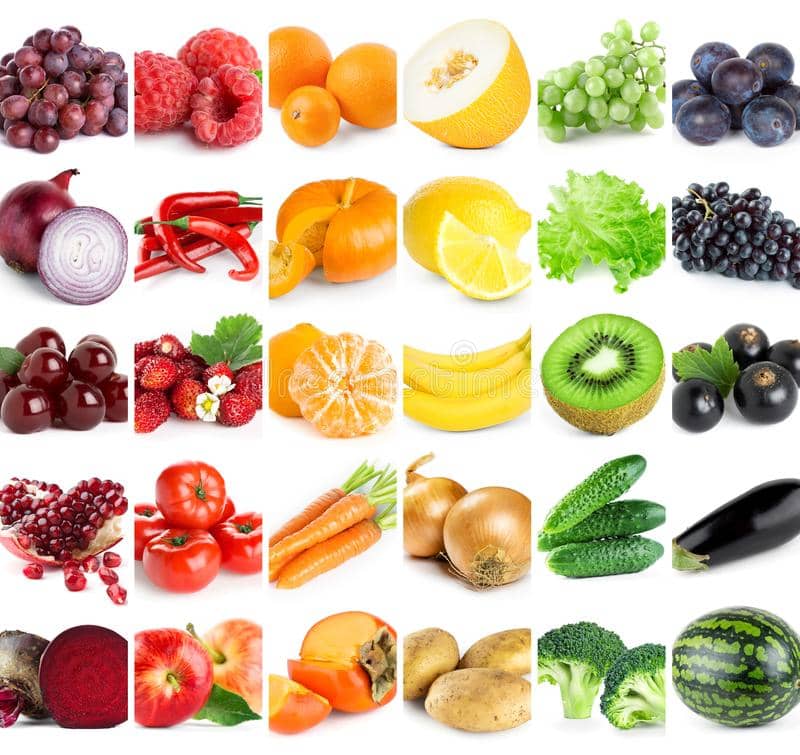 colorful fruits and vegetables