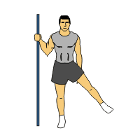Standing lateral leg raises 