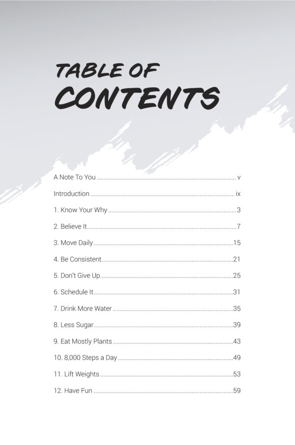 22 Ways Table of Contents